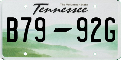 TN license plate B7992G