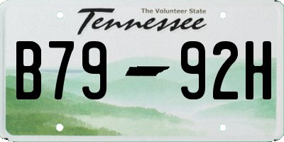 TN license plate B7992H