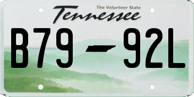 TN license plate B7992L