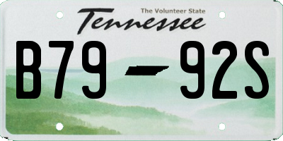 TN license plate B7992S