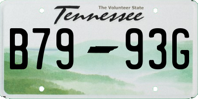 TN license plate B7993G