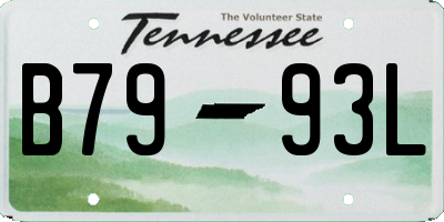 TN license plate B7993L