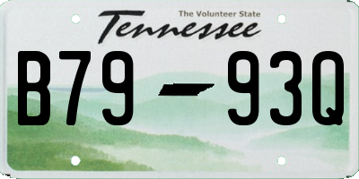 TN license plate B7993Q