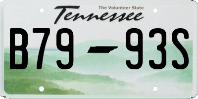 TN license plate B7993S