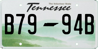 TN license plate B7994B