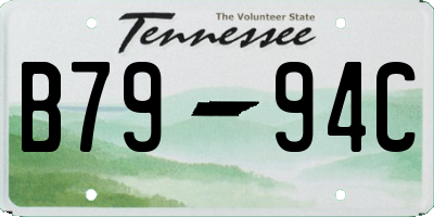 TN license plate B7994C