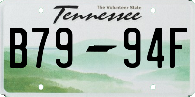 TN license plate B7994F