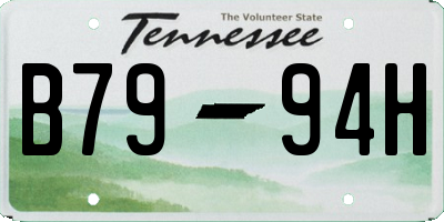 TN license plate B7994H