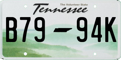 TN license plate B7994K