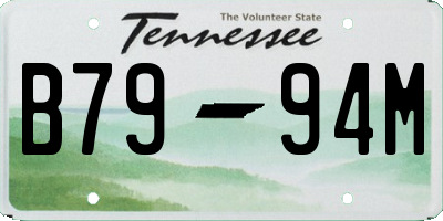 TN license plate B7994M