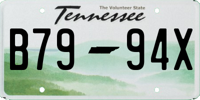 TN license plate B7994X