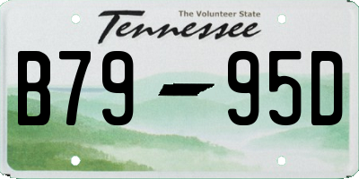 TN license plate B7995D