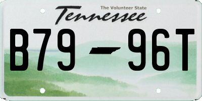 TN license plate B7996T