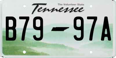 TN license plate B7997A