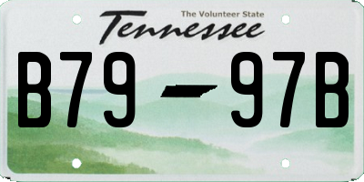 TN license plate B7997B