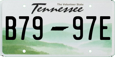 TN license plate B7997E