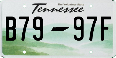 TN license plate B7997F