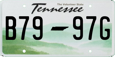TN license plate B7997G