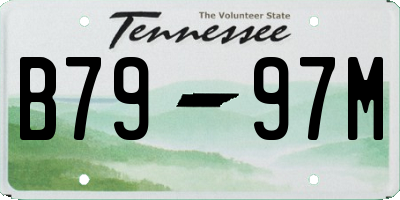 TN license plate B7997M
