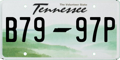 TN license plate B7997P
