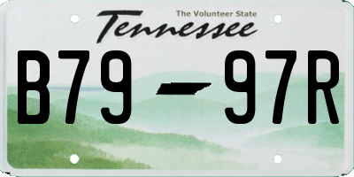 TN license plate B7997R