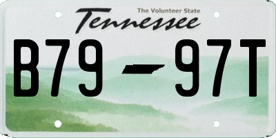 TN license plate B7997T