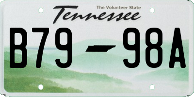 TN license plate B7998A