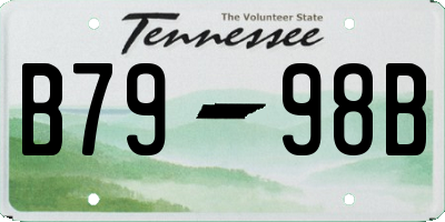 TN license plate B7998B