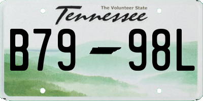 TN license plate B7998L