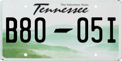 TN license plate B8005I
