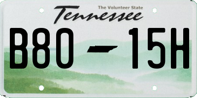 TN license plate B8015H