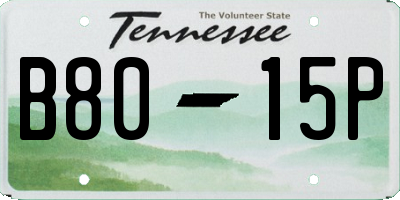 TN license plate B8015P