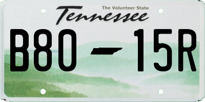 TN license plate B8015R