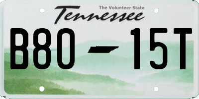 TN license plate B8015T