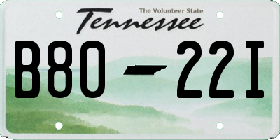 TN license plate B8022I