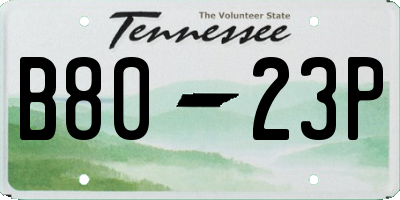 TN license plate B8023P