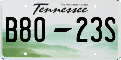 TN license plate B8023S