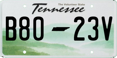TN license plate B8023V