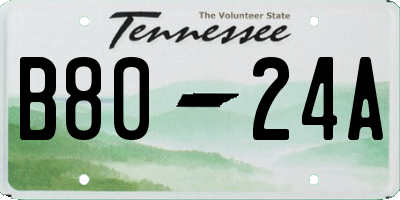 TN license plate B8024A