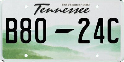 TN license plate B8024C