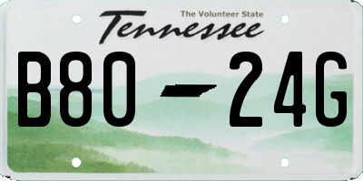 TN license plate B8024G