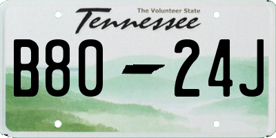 TN license plate B8024J