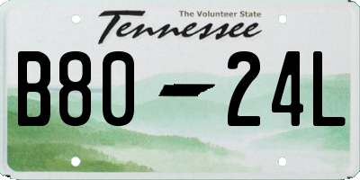 TN license plate B8024L