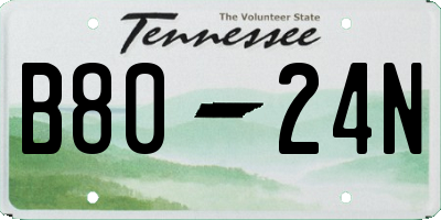 TN license plate B8024N