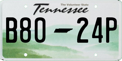 TN license plate B8024P