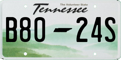 TN license plate B8024S