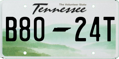 TN license plate B8024T