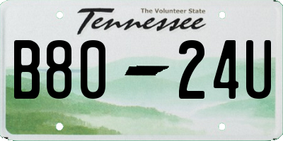 TN license plate B8024U