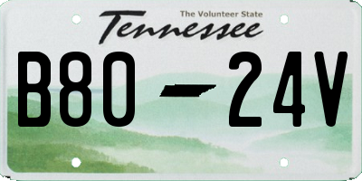 TN license plate B8024V
