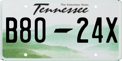 TN license plate B8024X